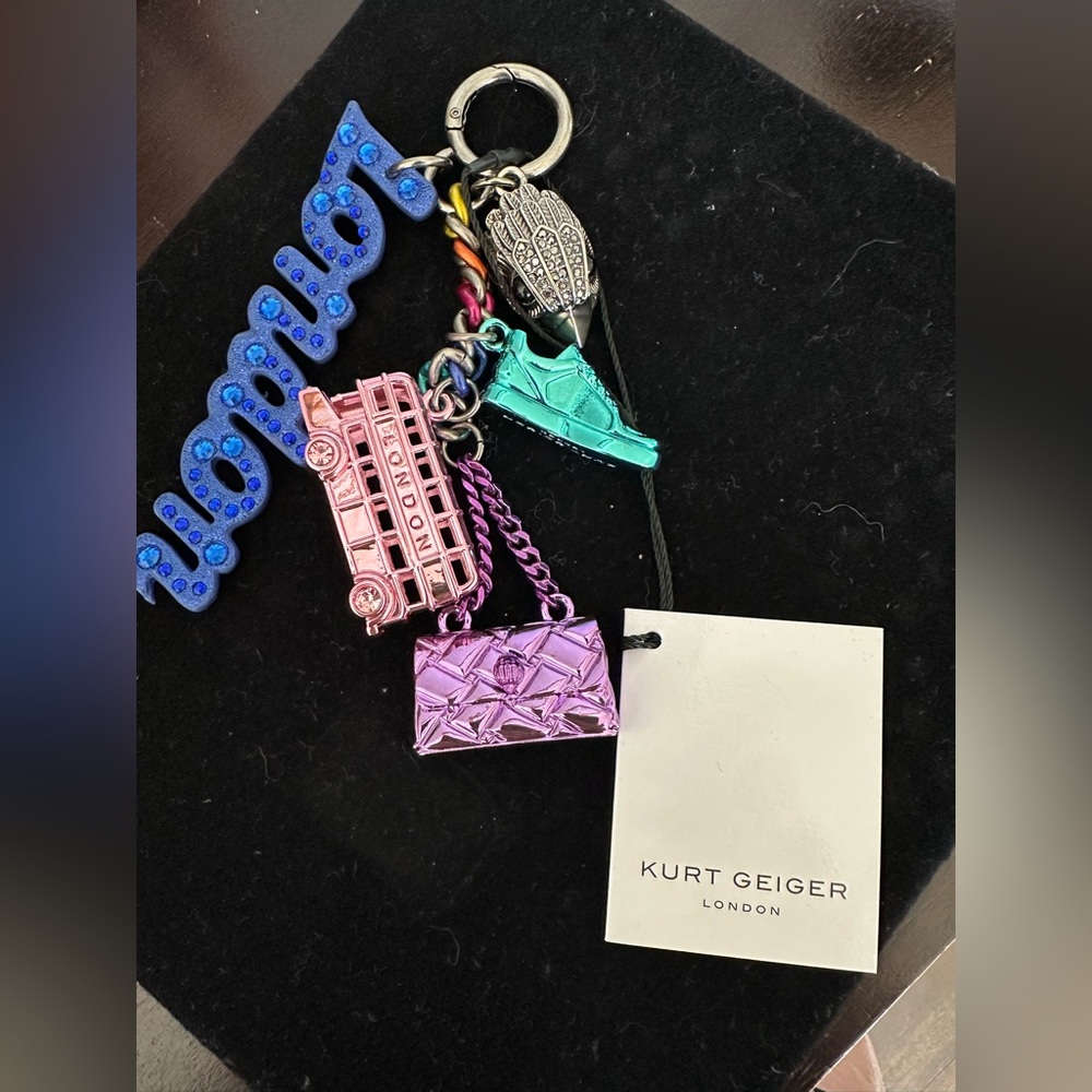 SOLD Iconic Kurt Geiger London Eagle Mix Key Ring Charm HTF NWT Stunning! - Picture 5 of 9
